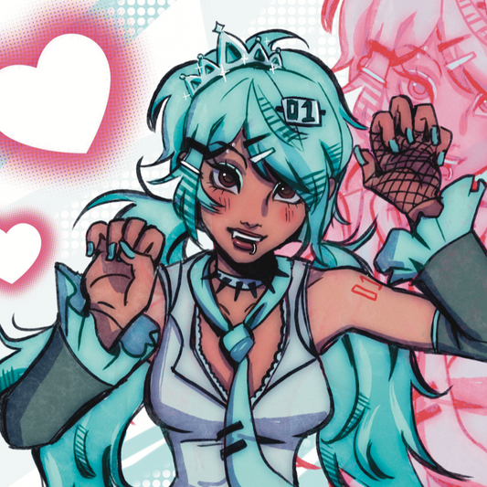 Scene Girl Vocaloid Art Print