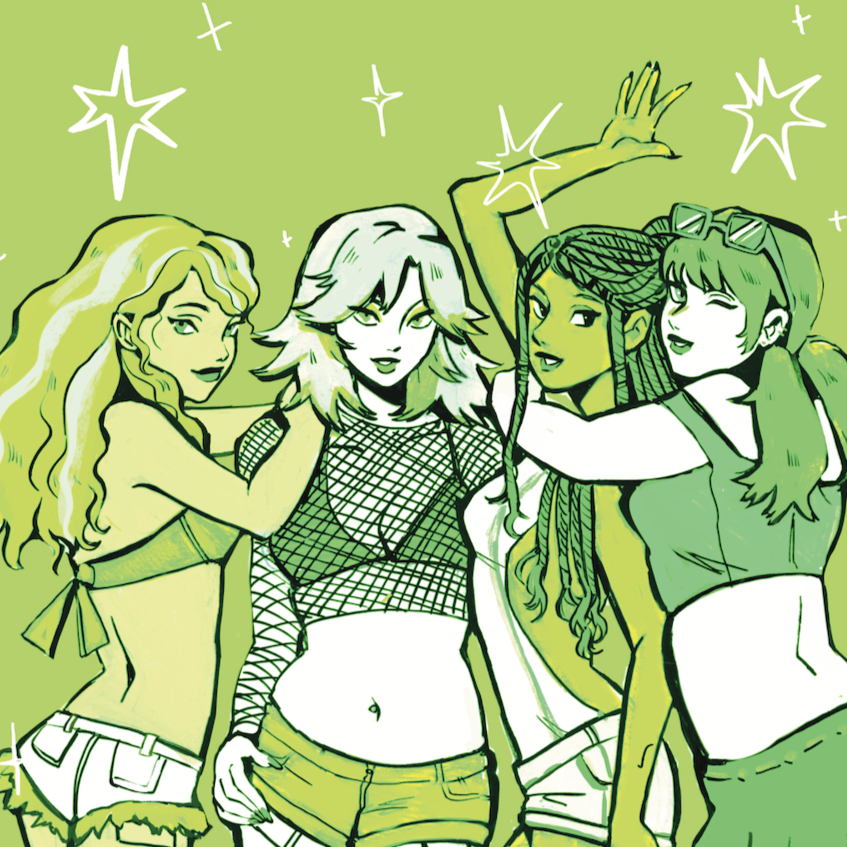 Brat Green Girly Art Print