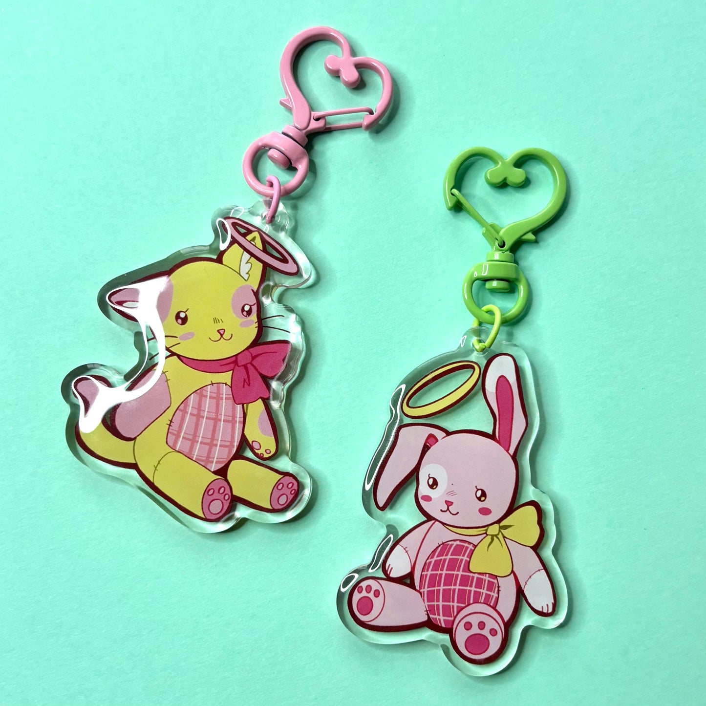 Angel Kitty Acrylic Keychain