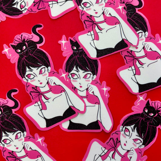 Kitty Girl Sticker