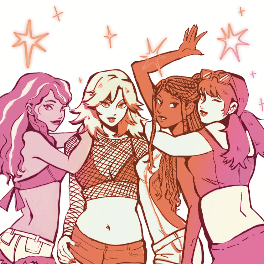 Lesbian Flag Girly Art Print