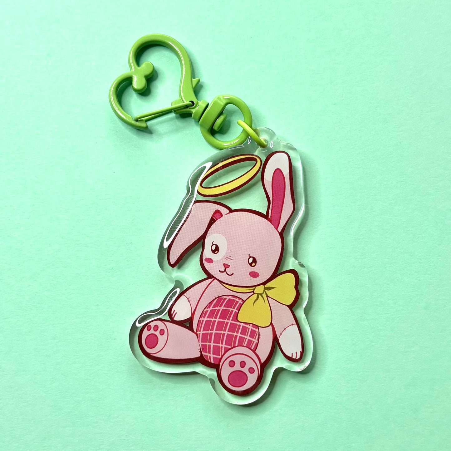 Angel Bunny Acrylic Keychain
