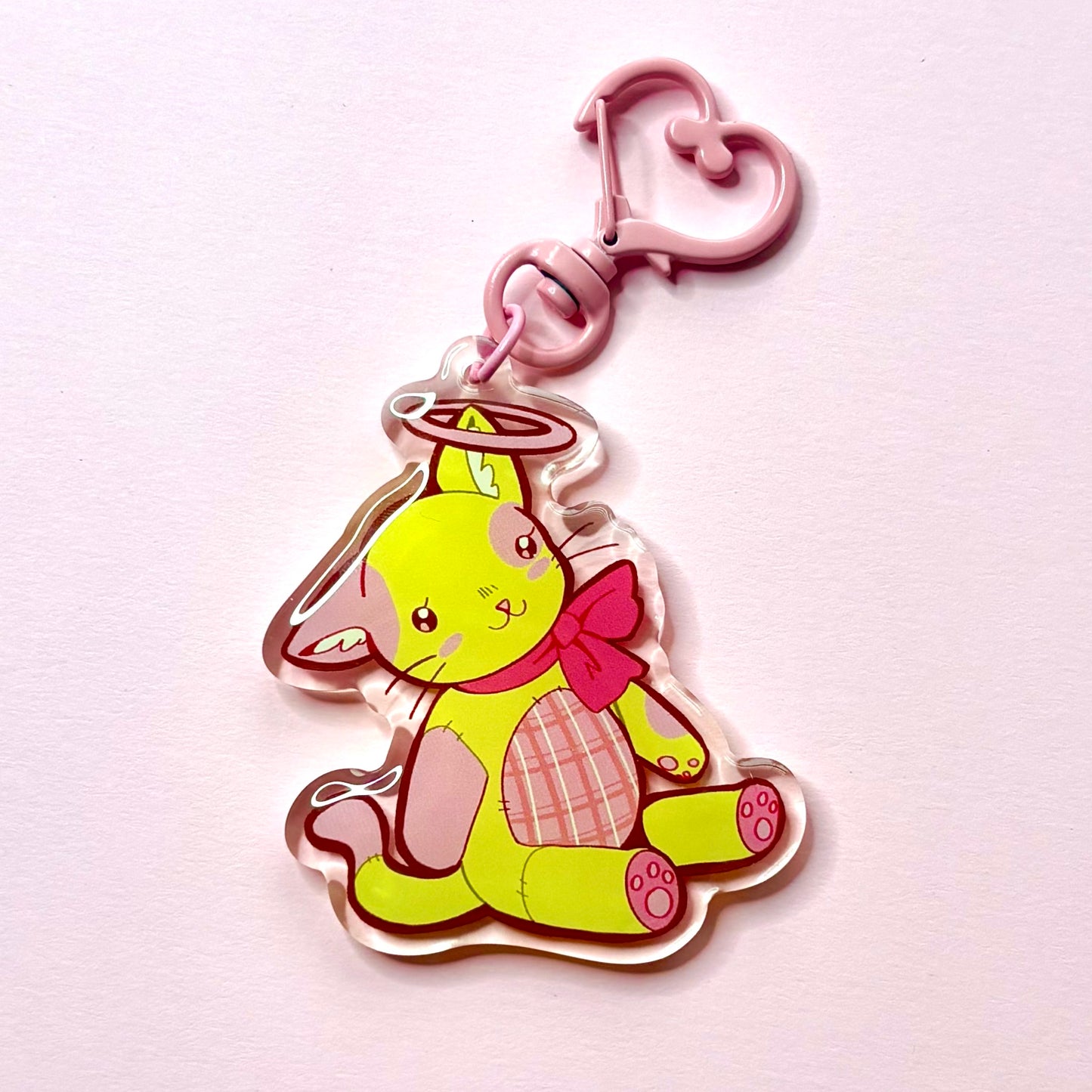 Angel Kitty Acrylic Keychain