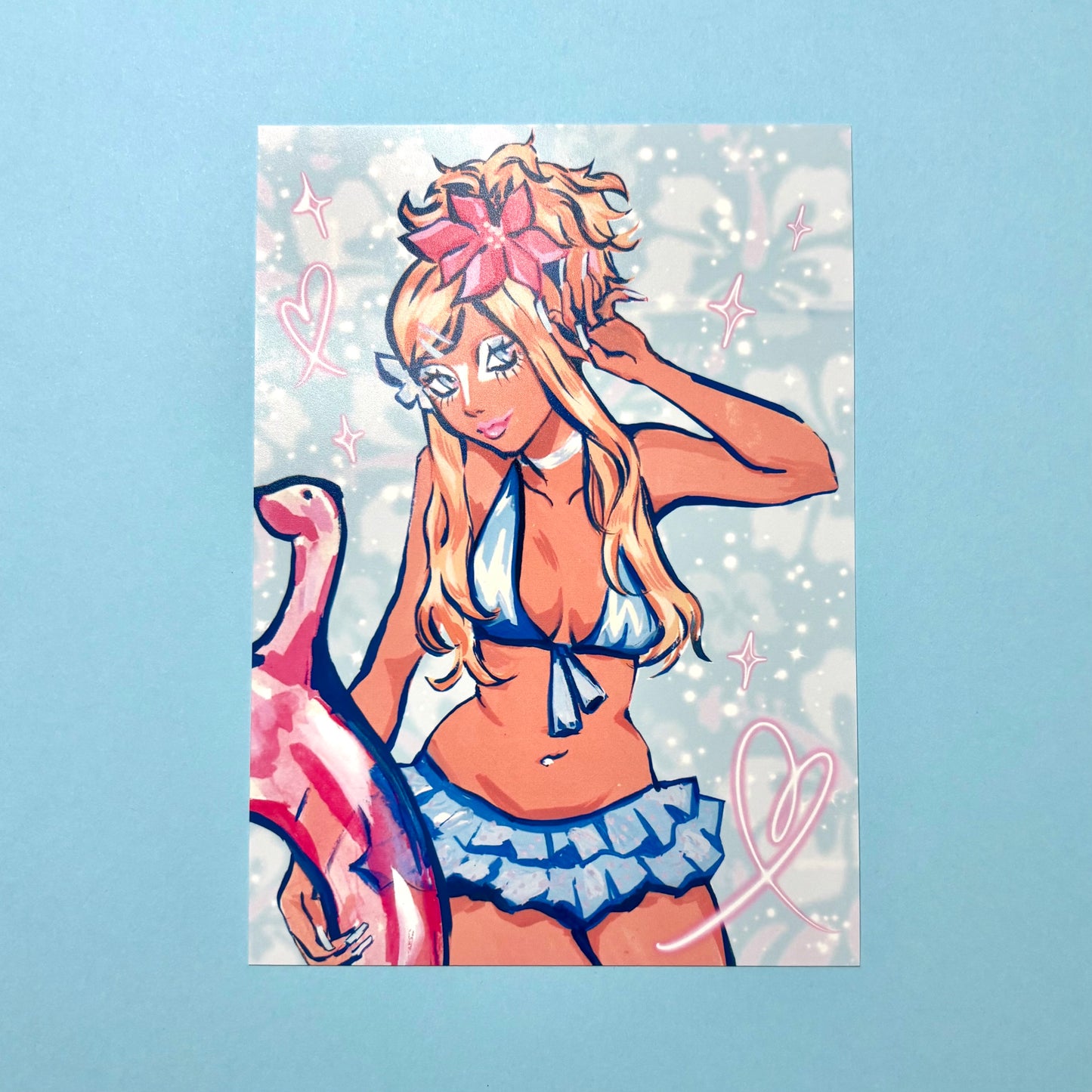Gyaru Beach Day Art Print