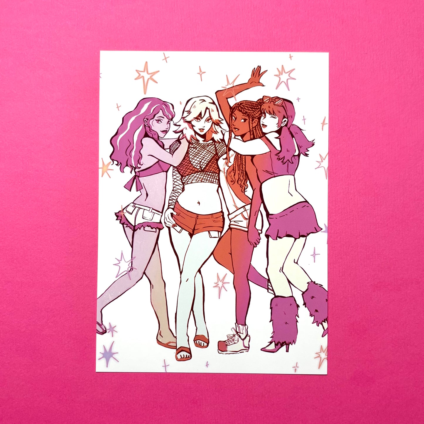 Lesbian Flag Girly Art Print
