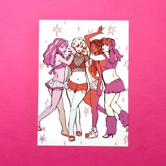 Lesbian Flag Girly Art Print