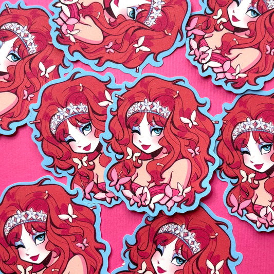 Pink Pony Girl Sticker