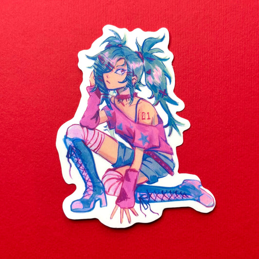 Scene Girl Vocaloid Matte Vinyl Sticker