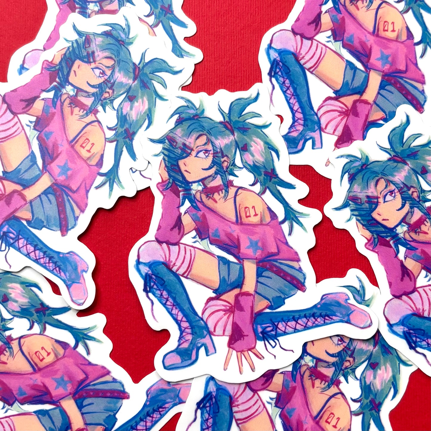 Scene Girl Vocaloid Matte Vinyl Sticker